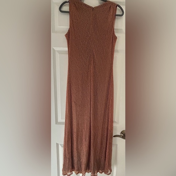 Vintage Bronze Damianou Mesh Metallic Evening Dress. - Picture 4 of 9